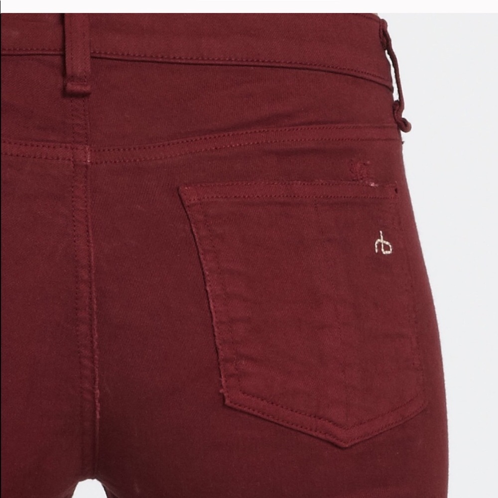 Rag and Bone Burgundy Skinny Jeans